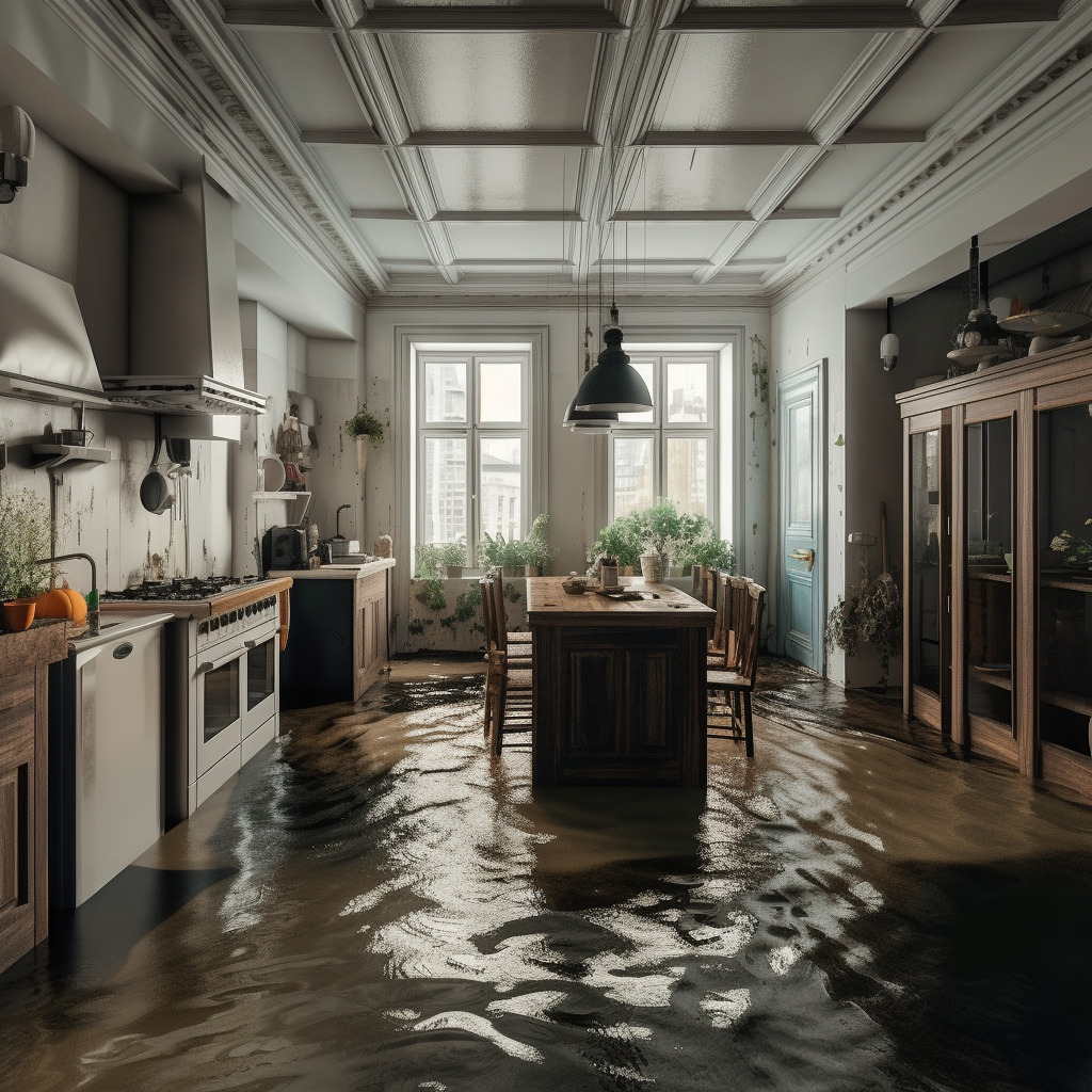 Une cuisine inondée